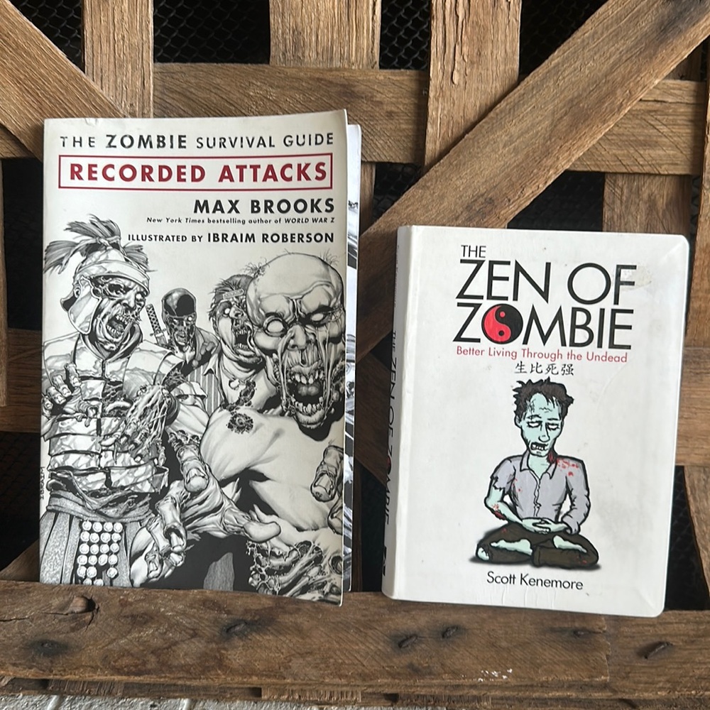 Zombie survival guide and En of Zombie books